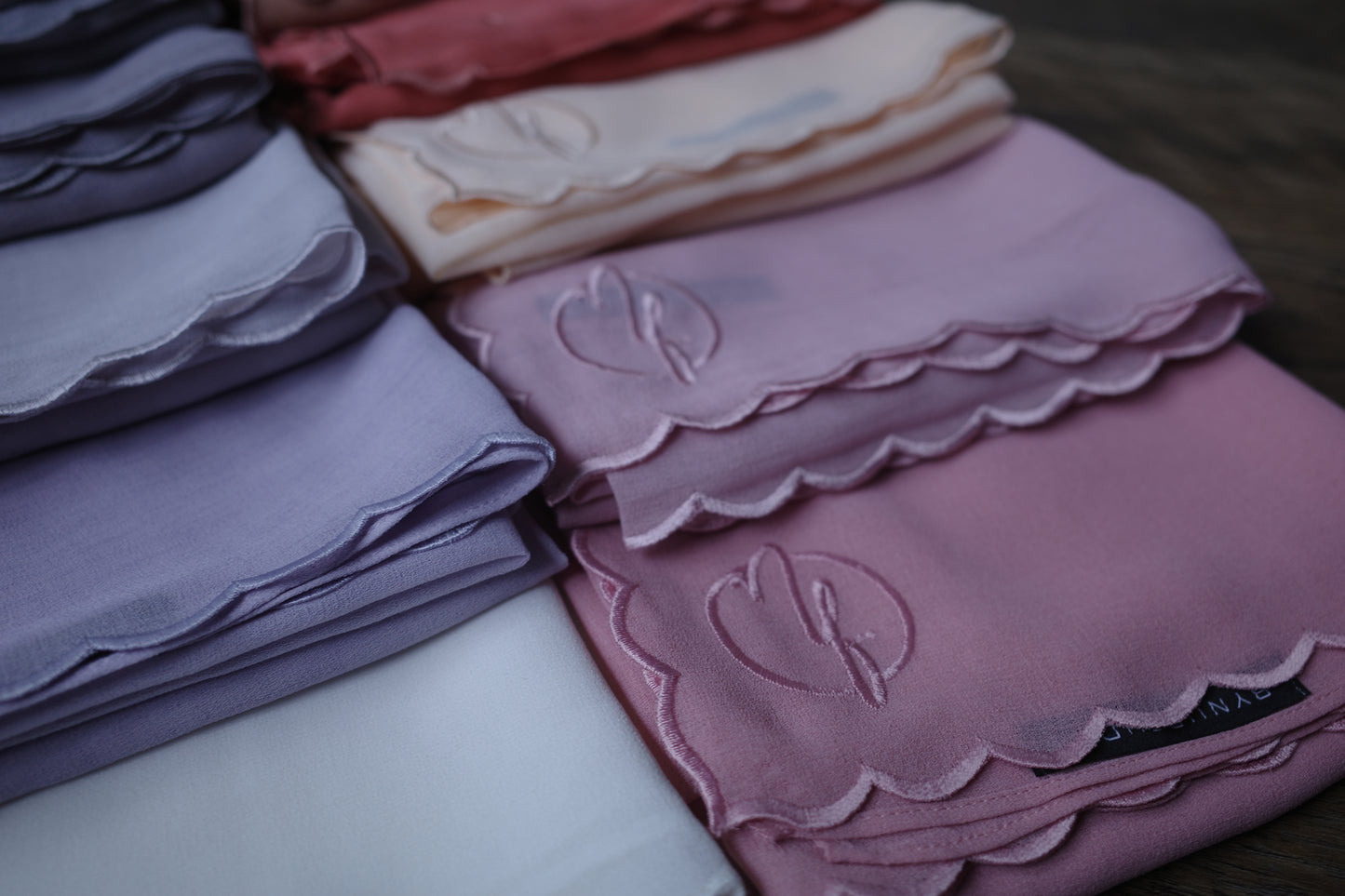 SCALLOP CHIFFON LINEN