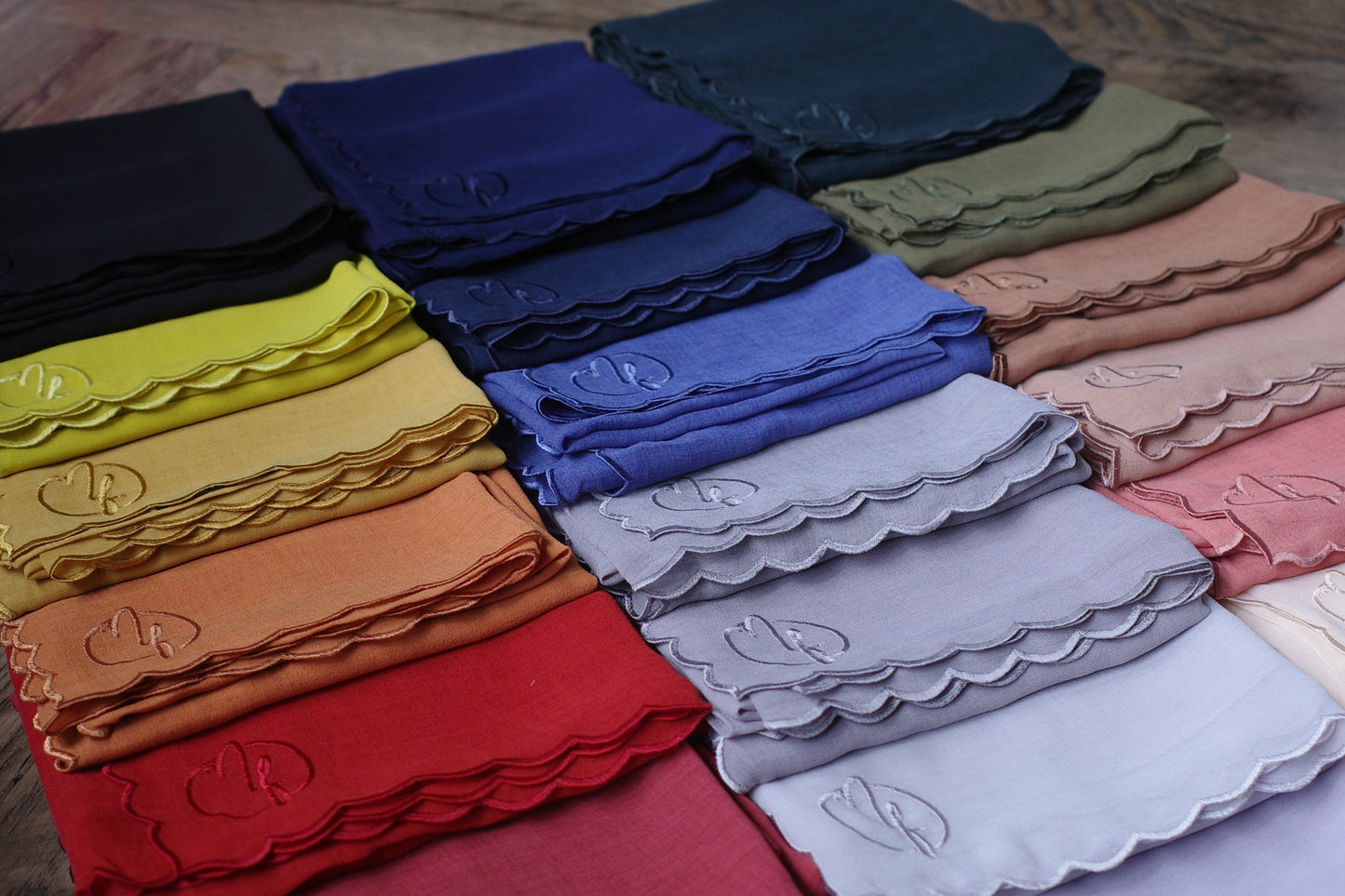 SCALLOP CHIFFON LINEN
