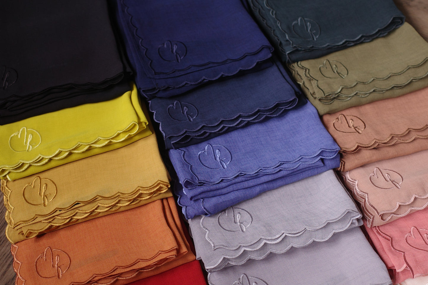 SCALLOP CHIFFON LINEN