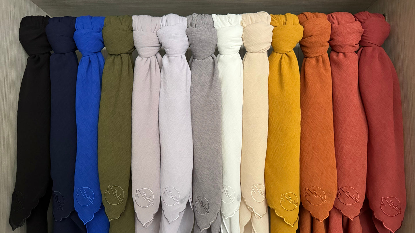 SCALLOP CHIFFON LINEN