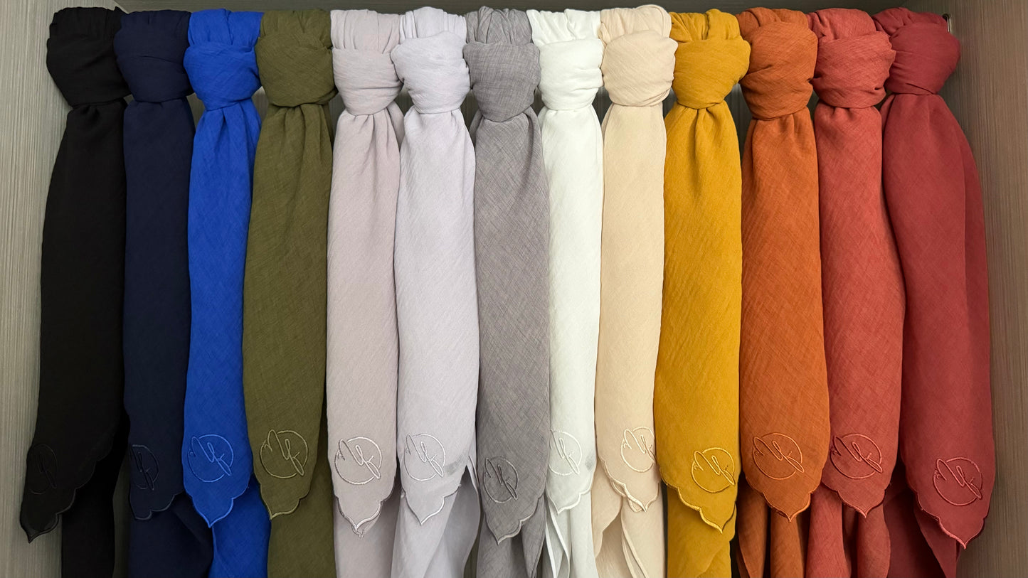 SCALLOP CHIFFON LINEN