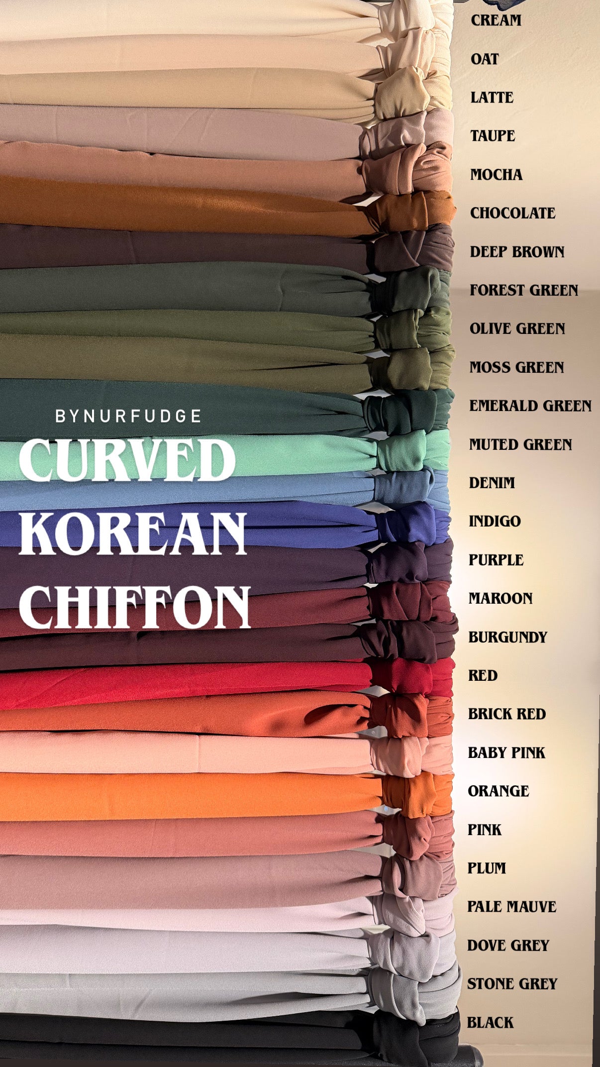 Curved Korean Chiffon